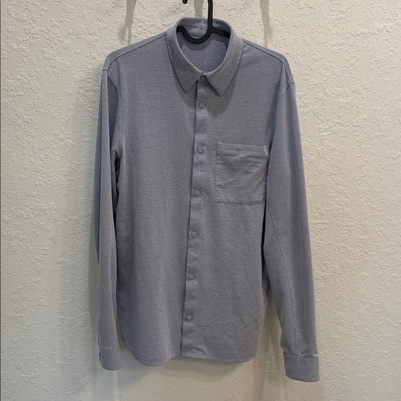 Lululemon Men's Commission Light Blue Button-Up Shirt - Picture 3 of 4